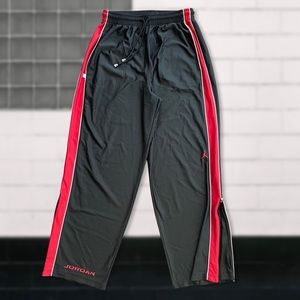 Old School Jordan Red and Black Sweatpants